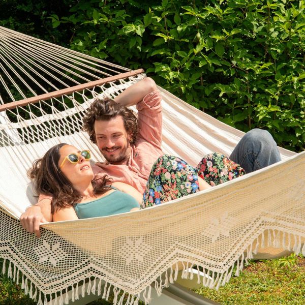 Hamac artisanal XXL en coton jacquard Palacio - 5