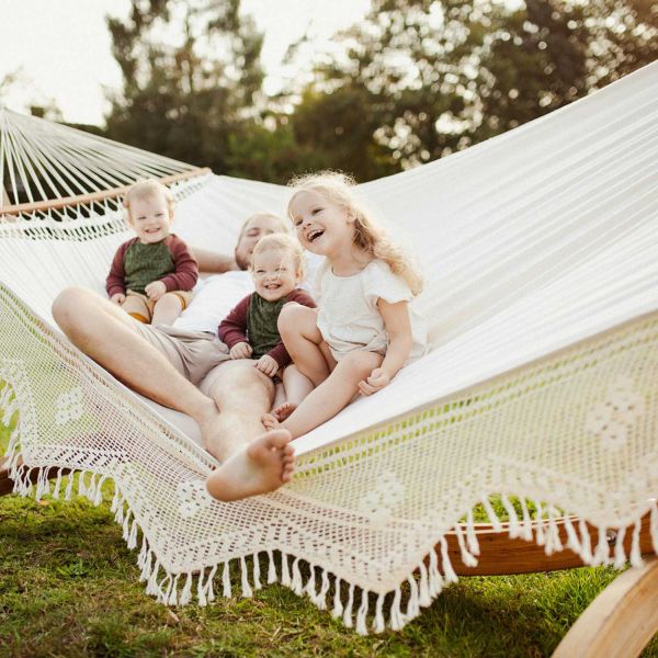 Hamac artisanal XXL en coton jacquard Palacio - 6