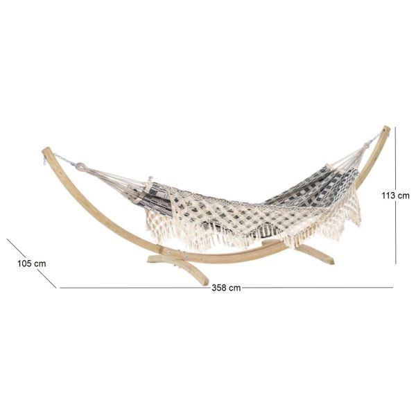 Hamac avec support en bois Keragan - AMZ-0191