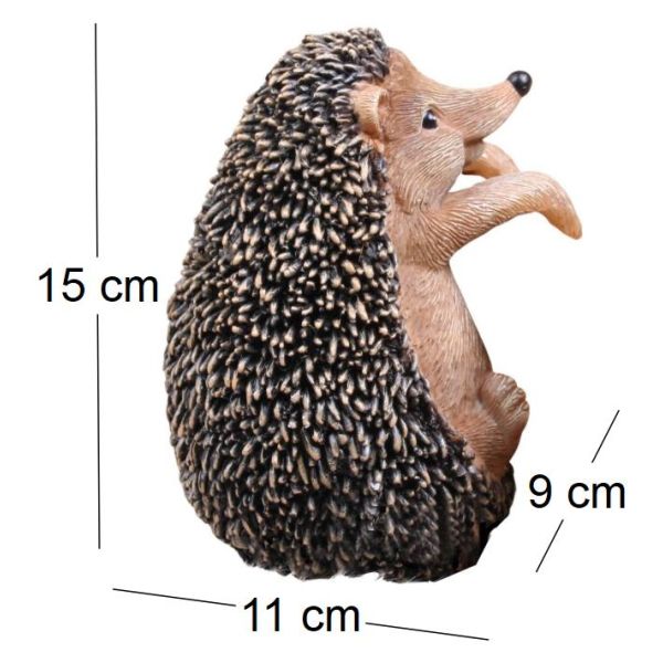 Hérisson en résine à suspendre 11 x 9 x 15 cm - 7,87
