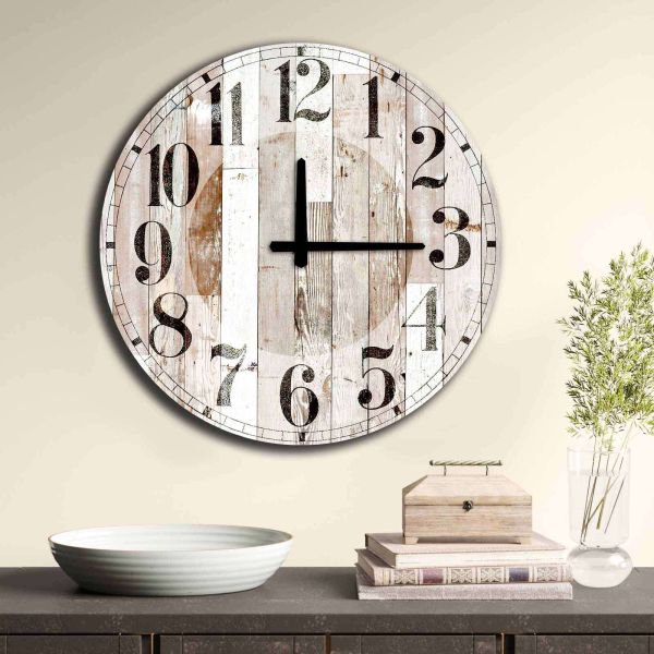 Horloge en MDF Wood 52 cm - HANAH HOME