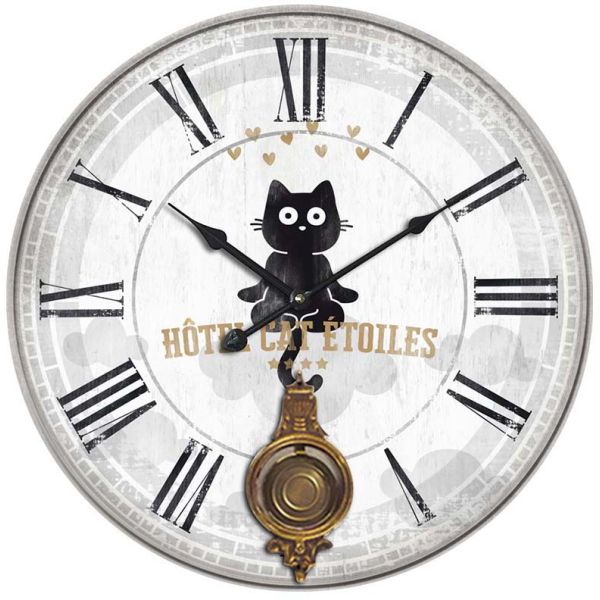 Horloge avec balancier Chats 58 cm