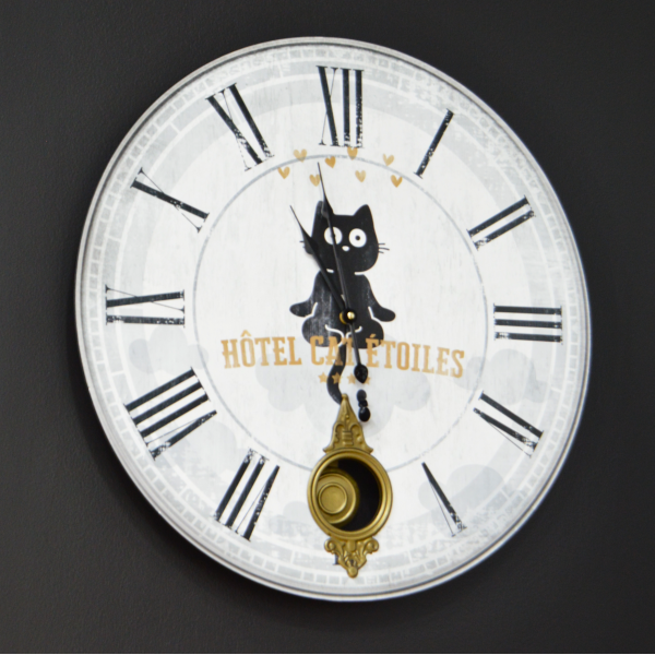 Horloge avec balancier Chats 58 cm - 