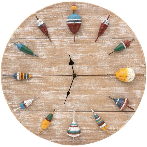 Horloge en bois Bouchons 40 cm