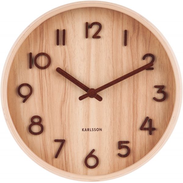 Horloge en bois Pure 22 cm - KARLSSON