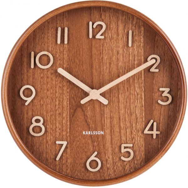 Horloge en bois Pure 22 cm - KARLSSON