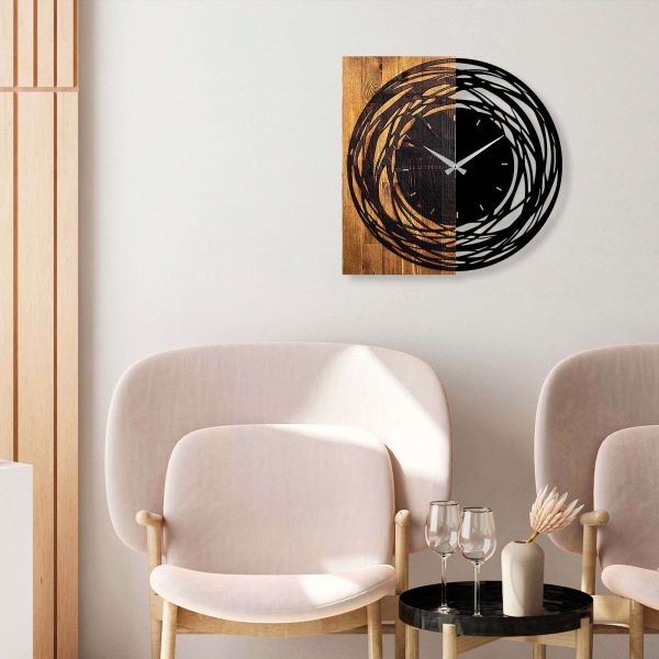 Horloge en bois et métal Clock - 5