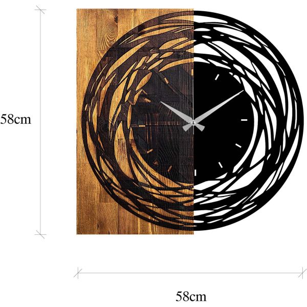 Horloge en bois et métal Clock - ASI-0163