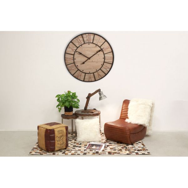 Horloge en bois et métal Industrie - AUBRY GASPARD