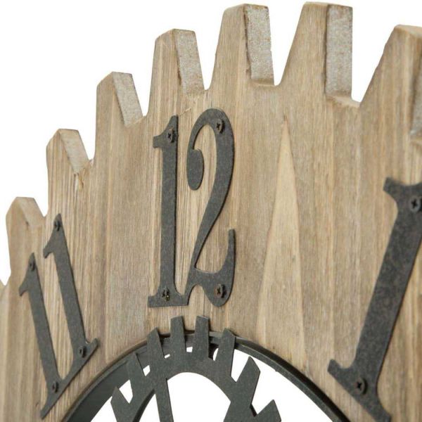 Horloge en bois et métal Ingranaggio 60 x 4 cm - 6