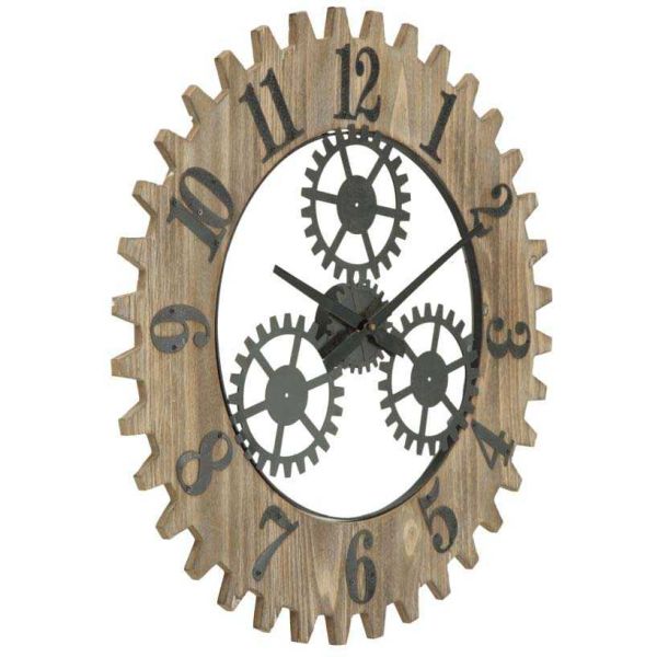 Horloge en bois et métal Ingranaggio 60 x 4 cm - 67,90