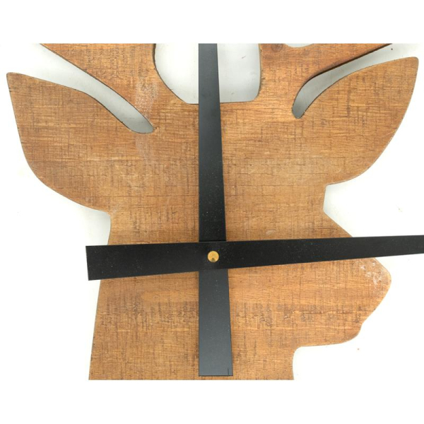 Horloge en bois et métal Cerf - 64,90