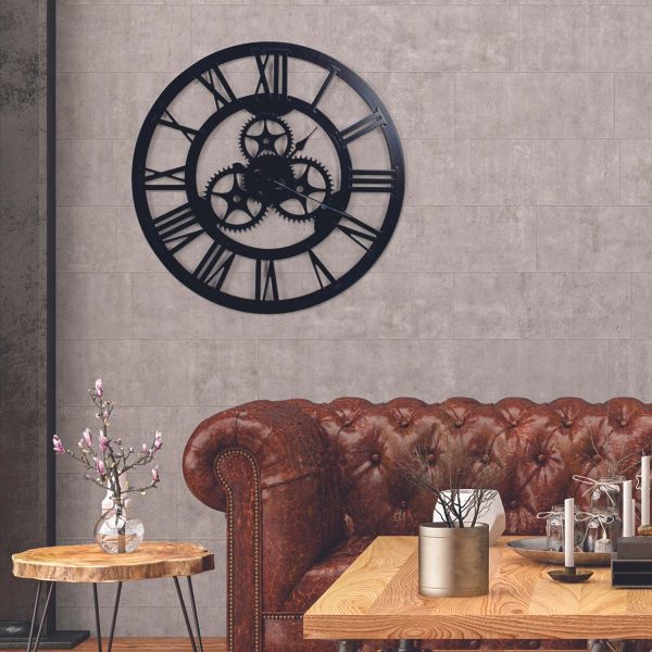 Horloge avec engrenage 70 cm - THE HOME DECO FACTORY