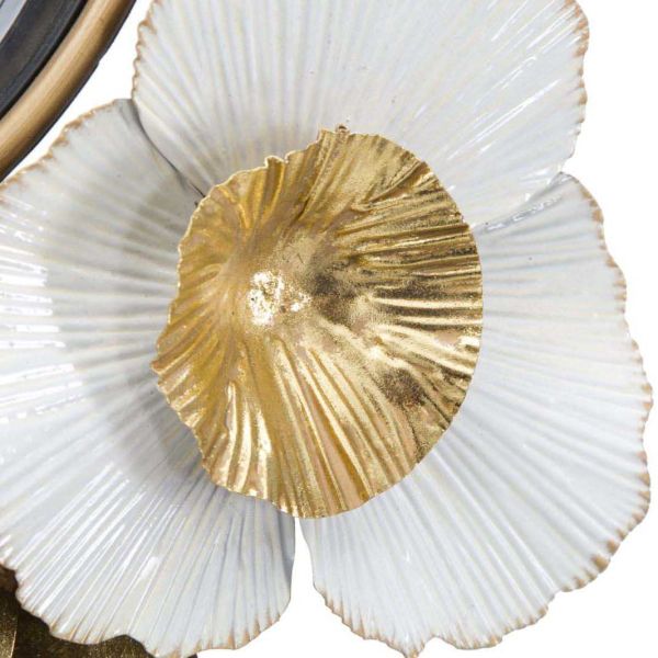 Horloge avec fleurs décoratives en métal Flow 92.5 x 8 x 45.5 cm - 5