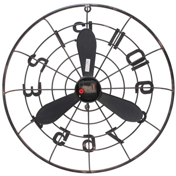 Horloge hélice ronde en métal 50 cm - CMP-4391