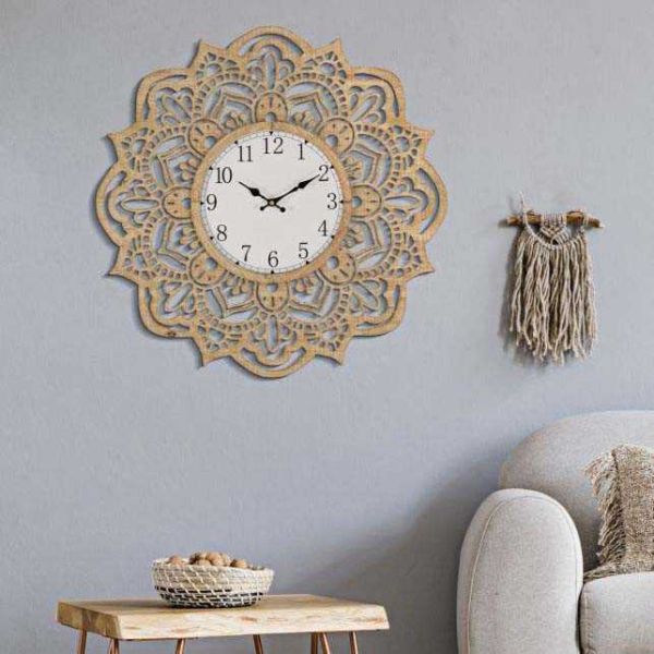 Horloge en mdf Carving 60 x 4.5 cm - MAURO FERRETTI