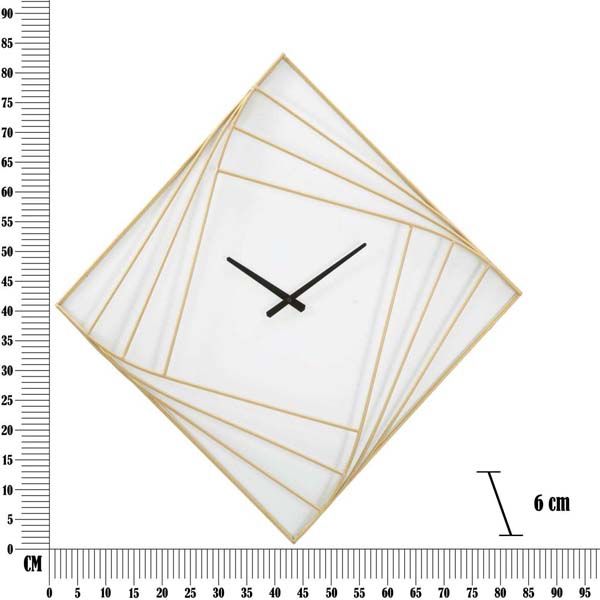 Horloge en métal Goldy line 85 x 6 x 85 cm - MAU-0354