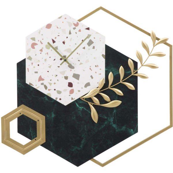 Horloge en métal Hexagon 62 x 4.5 x 62 cm