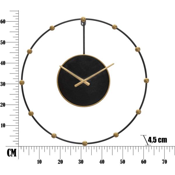 Horloge en métal Pearl 61 x 4.5 cm - MAU-0133