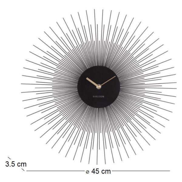 Horloge en métal Peony 45 cm - 49,72
