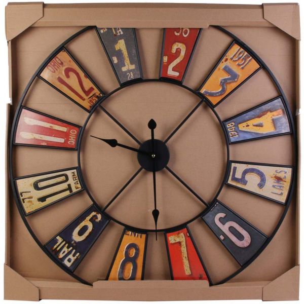 Horloge en métal Recyclerie 80 cm - CMP-2155