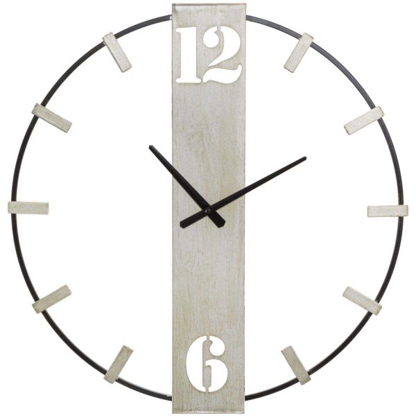 Horloge en métal Silvery 61 x 4.5 x 63 cm