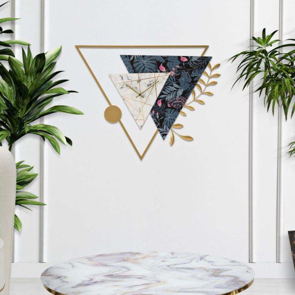 Horloge en métal Triangle 75 x 4.5 x 59 cm - MAURO FERRETTI