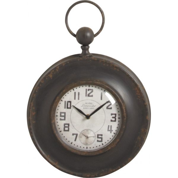 Horloge en métal et verre