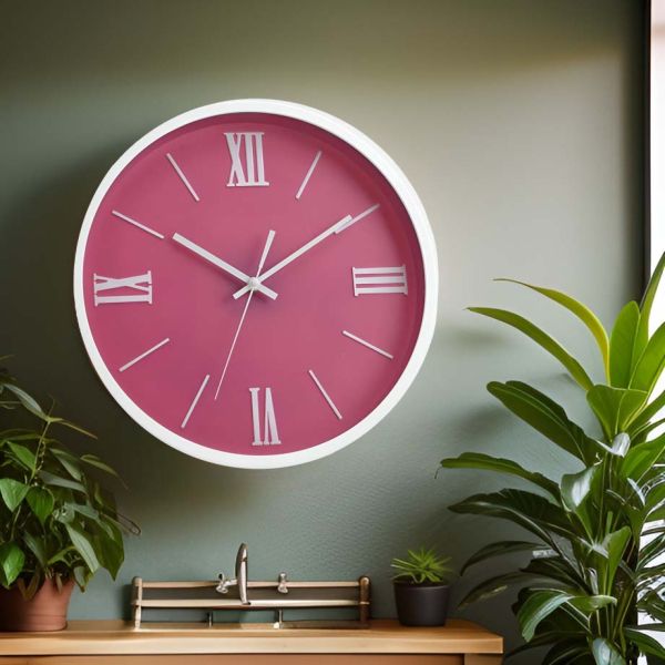 Horloge moderne Rose 36 cm - KORB