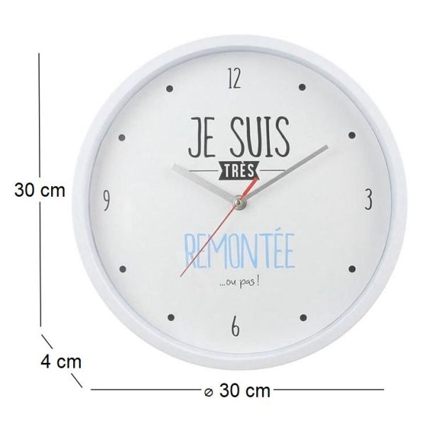 Horloge moderne 30 cm Je suis... - CMP-0211