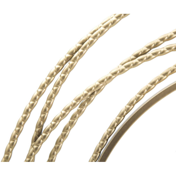 Horloge murale en métal Gold strips 50 x 4 cm - 5
