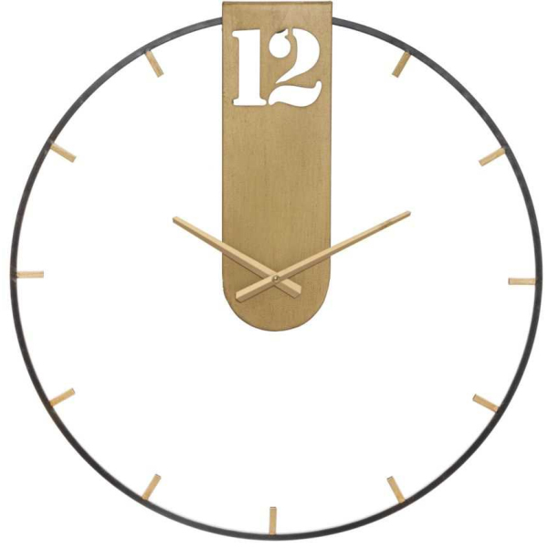 Horloge murale en métal Goldy 60 x 4.5 cm
