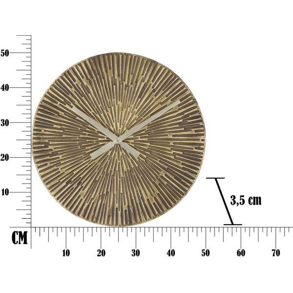 Horloge murale en métal Opis 50 x 3.5 cm - MAU-0131