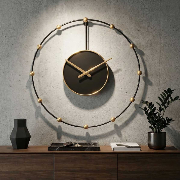 Horloge murale en métal Pearl 61 x 4.5 cm - MAURO FERRETTI