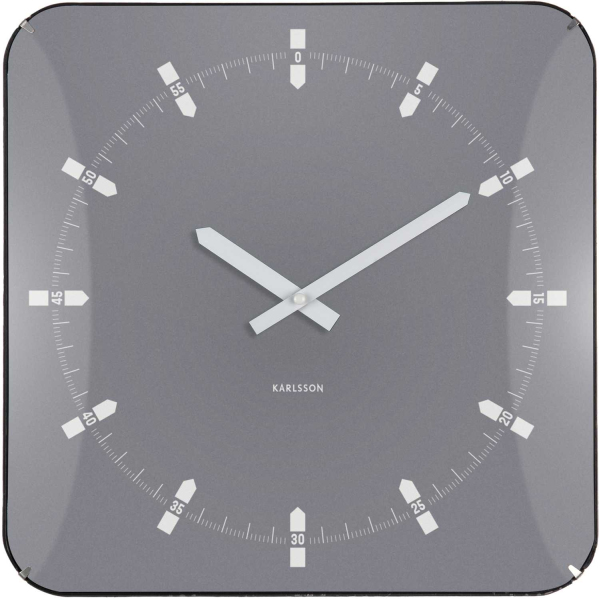 Horloge murale en métal Sucinto Dome Square - PRE-1944