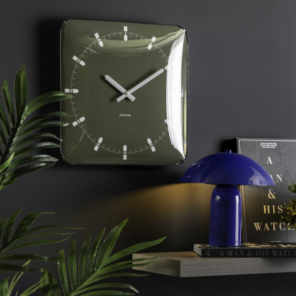 Horloge murale en métal Sucinto Dome Square - KARLSSON
