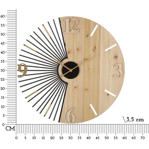 Horloge murale en métal Wordy 60 x 3.5 cm - MAU-0135
