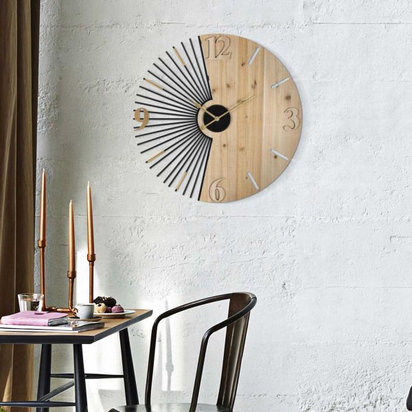 Horloge murale en métal Wordy 60 x 3.5 cm - MAURO FERRETTI