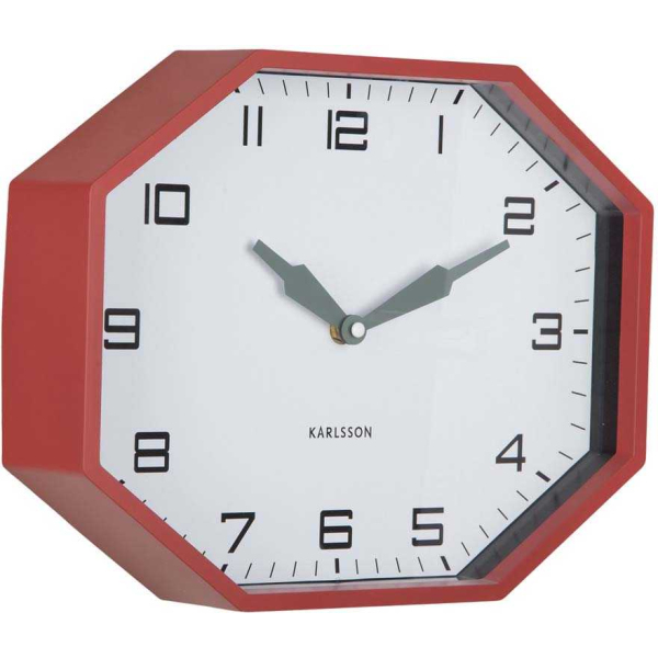 Horloge murale octogonale en résine Factory