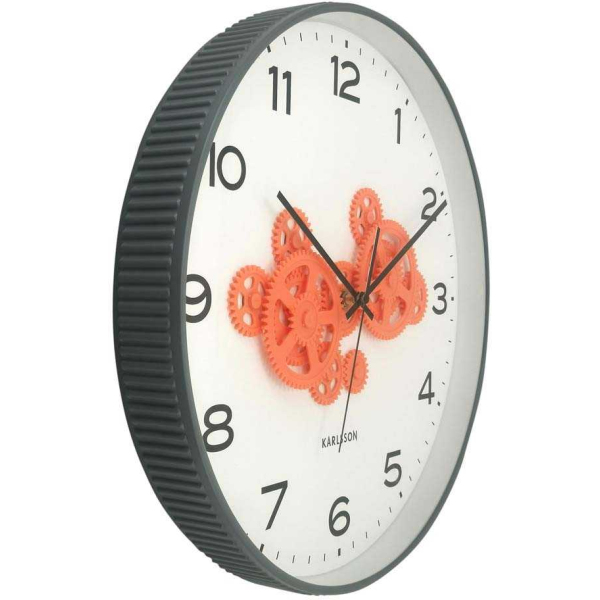 Horloge murale ronde Open Gear