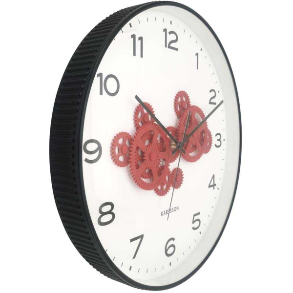 Horloge murale ronde Open Gear