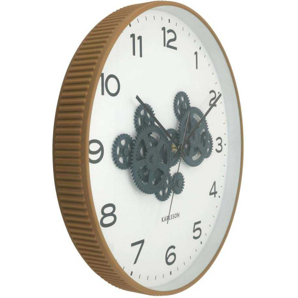 Horloge murale ronde Open Gear
