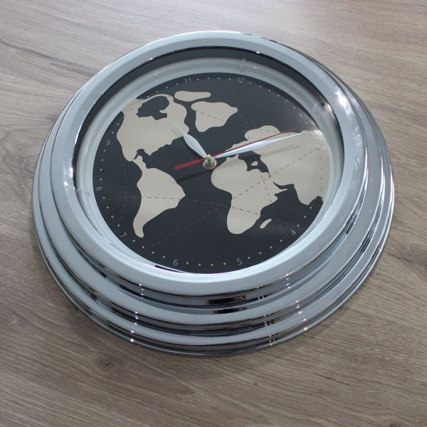 Horloge néon mappemonde 30 cm - AMADEUS