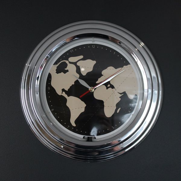 Horloge néon mappemonde 30 cm - 5