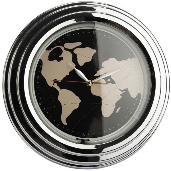Horloge néon mappemonde 30 cm