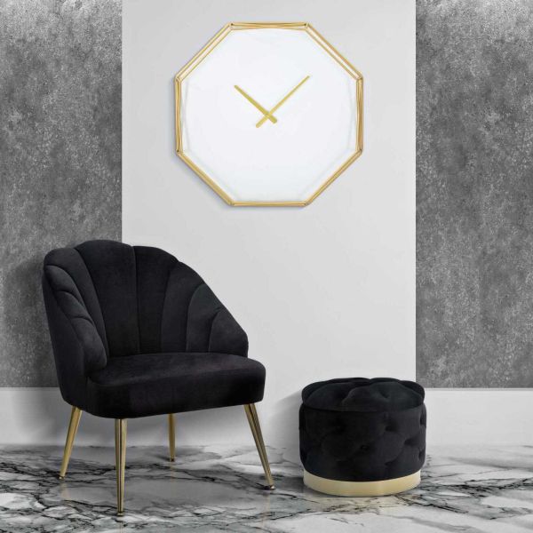Horloge octogonale en métal Goldy 56 x 6.5 x 56 cm - MAURO FERRETTI