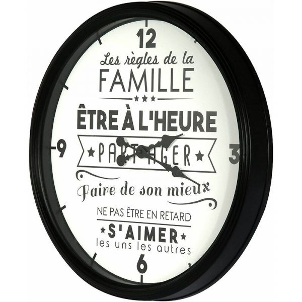Horloge en plastique La vie en famille - CMP-2557