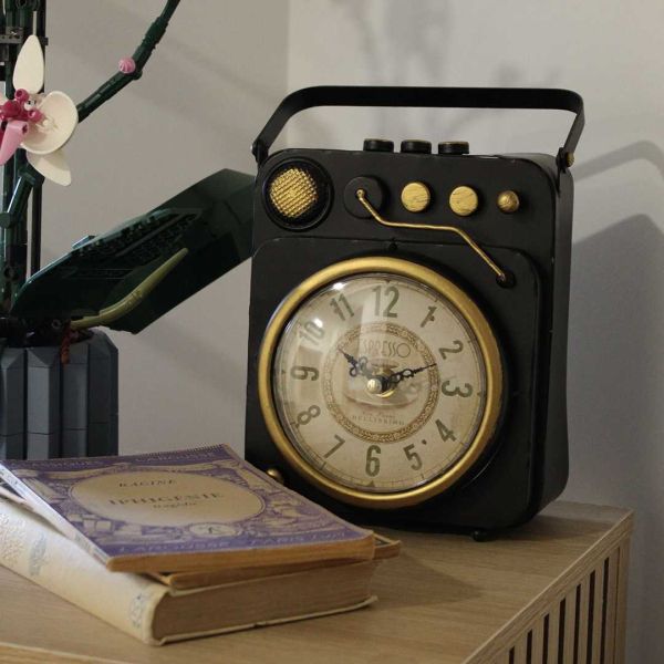Horloge à poser vintage tourne disque - 8