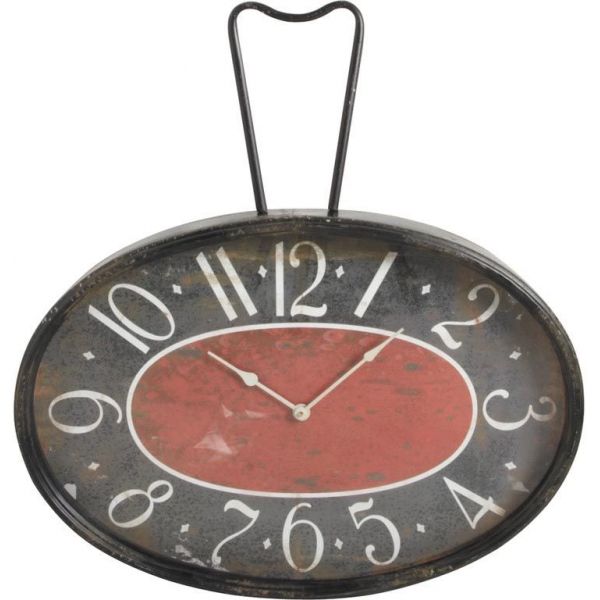 Horloge rétro en métal et verre