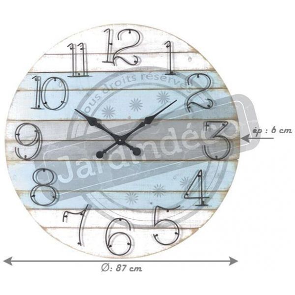 Horloge ronde en bois Marine - AUBRY GASPARD